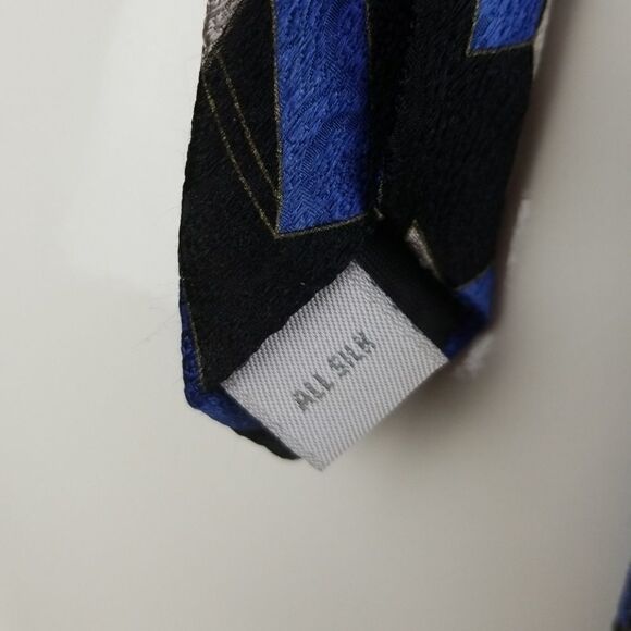 Pierre Cardin silver and blue silk tie - Picture 3 of 3